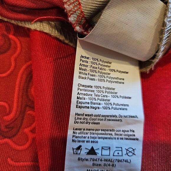 Disguise Disney Mulan Hero Red Dress Costume Girls Small 4-6 Halloween Classic - Picture 3 of 6